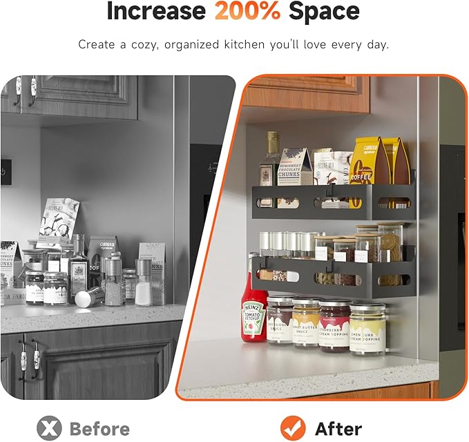 Sevenblue 2 Pack Strong Magnetic Spice Rack - Image 3