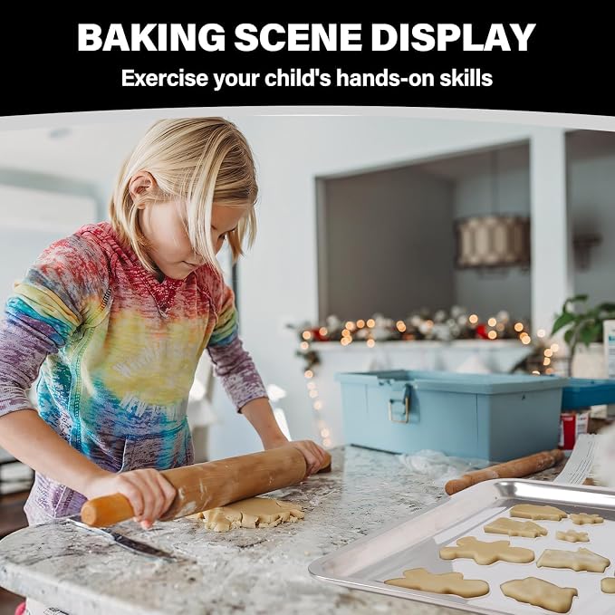 Set of 3 Baking Sheet, Stainless Steel Cookie Sheet Baking Sheet Pan, 9/12/16 - Image 7