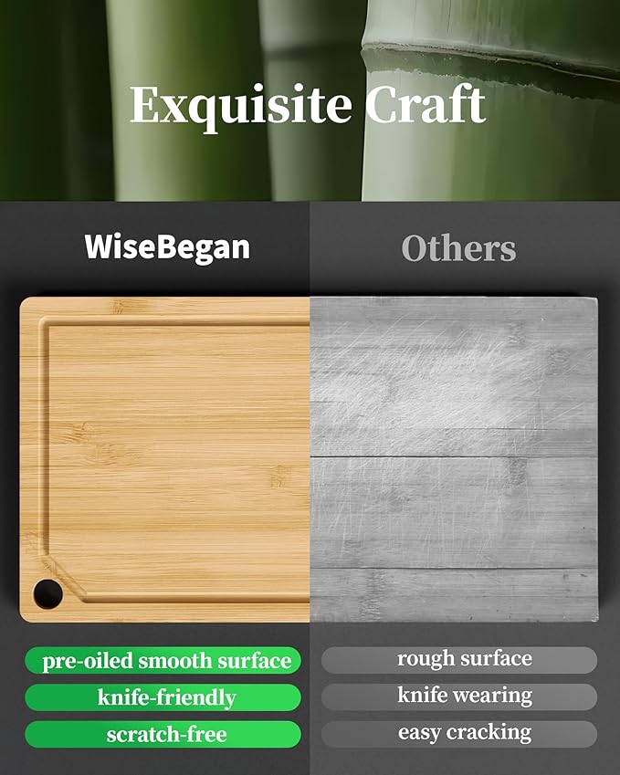 Kitsure Bamboo Cutting Board Set - Image 5