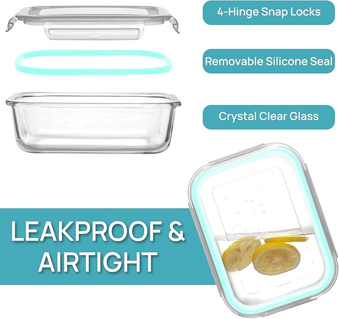 Vtopmart 5Pack 22oz Glass Storage Containers - Image 6