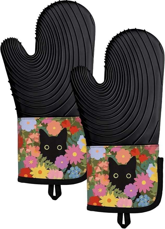 Slohif Long Silicone Oven Mitts Heat Resistant by Slohif