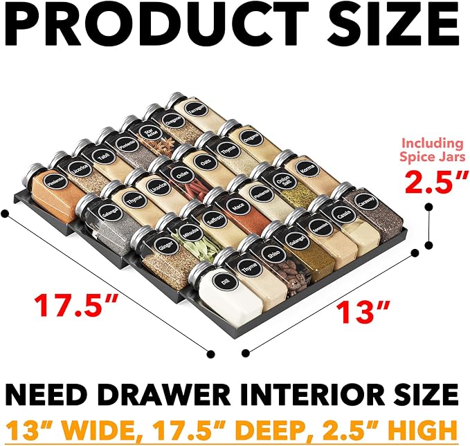 SpaceAid Spice Drawer Organizer - Image 4