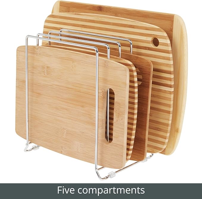 mDesign 5 Slot Pot and Pan Rack — Metal Wire Rack - Image 5