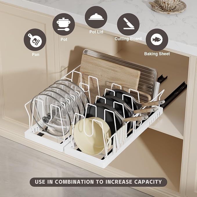 Magheo Pots and Pans Organizer Under Cabinet - Image 2