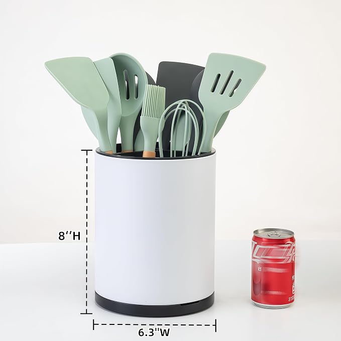 LIBODOUR Kitchen Utensil Holder Extra Large 360°Rotating - Image 4