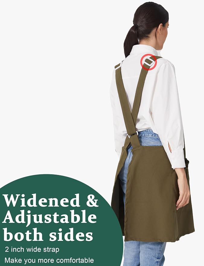 Cozy Adjustable Cross Back Aprons - Image 4