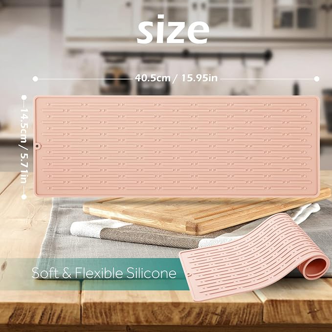 GeeRic Dish Drying Mats, Heat-resistant Silicone Mat - Image 2