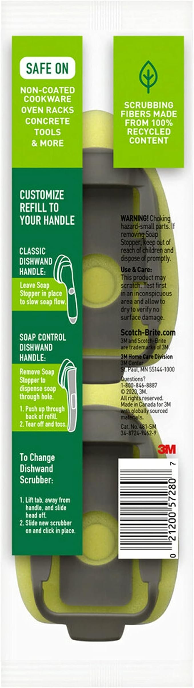 Scotch-Brite Heavy Duty Dishwand Refills, Keep Your Hands Out of Dirty Water - Image 3