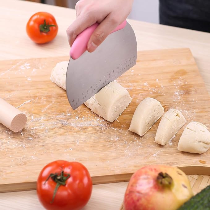 1 pcs Dough Pastry Scraper Chopper/Stainless Steel Dough Scraper Cutter - Image 6