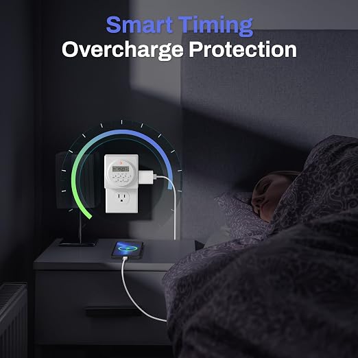 BN-LINK Indoor Digital Timer Outlet, Dual Outlet 7 Day Programmable Light Switch - Image 7