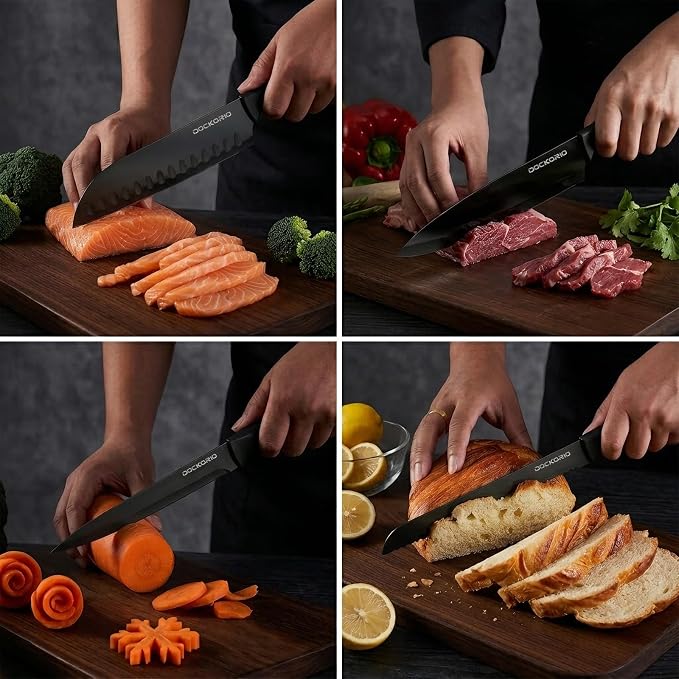 Kitchen Knife Set with Block, Chef Knives, Bread Knife, all in one - Image 4