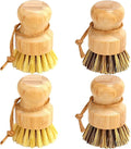 Bamboo Dish Brush Set, Dish Brushes, Durable Wood Dishes Scrub Brush, Natural by Aisuly