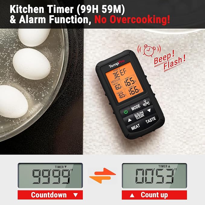 TempPro TP20 500FT Wireless Meat Thermometer - Image 4