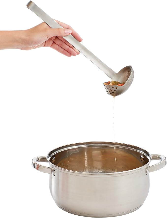 HIC Kitchen Oval Straining Ladle - Image 6