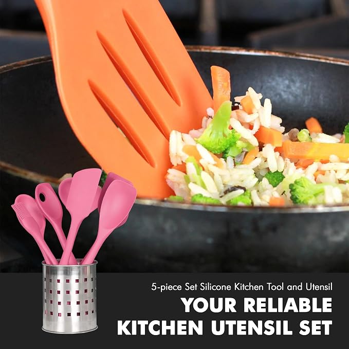 Chef Craft - Premium Silicone Kitchen Tools and Utensils Set, Non-Scratch - Image 5