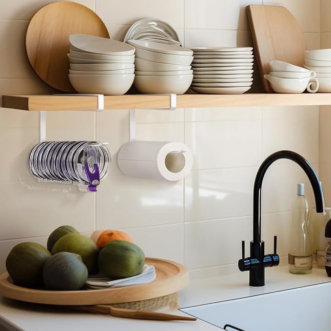 Tumbler Lid Organizer, Horizontal Tumbler Lid Storage Hook Up to 10 Lids - Image 6