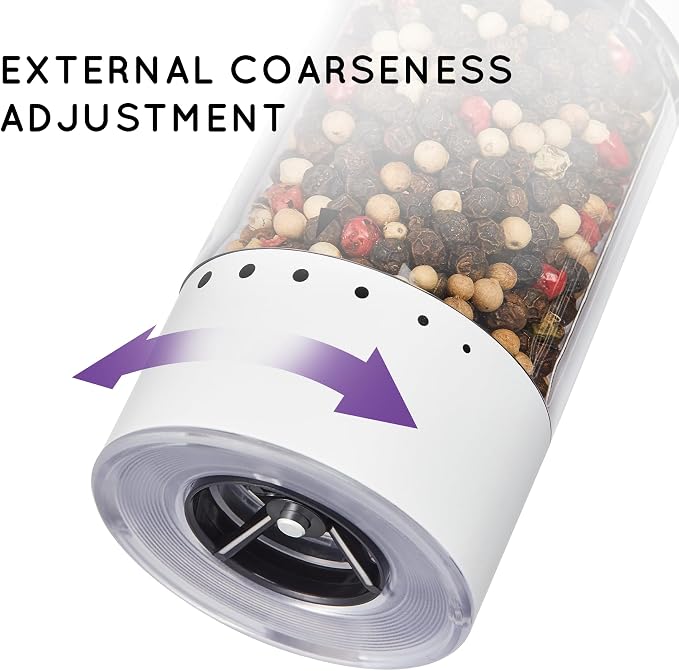 Flendy Electric Salt and Pepper Grinder Set Rechargeable, Automatic Salt and - Image 6