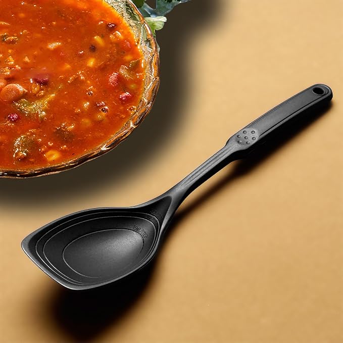 2 Pack Large Silicone Cooking Spoon, Non-Stick Slotted and Solid Spoon set - Image 9