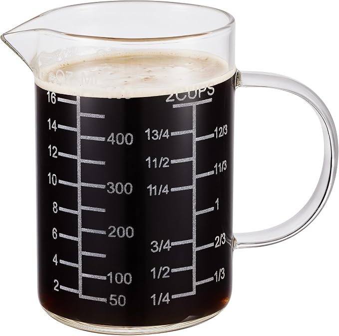 Ackers Mirror Etching Scale Glass Measuring Cup--Made of High Borosilicate - Image 8