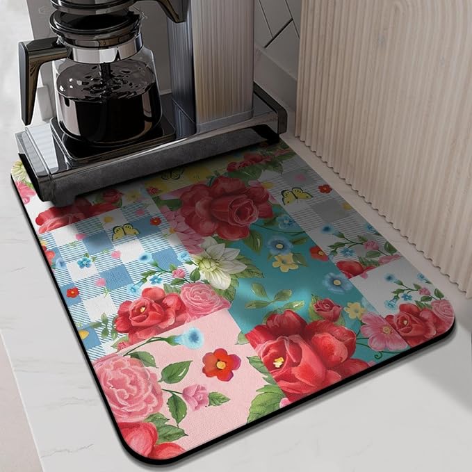 Kitchen Countertop Dish Drying Mat, Super Absorbent Coffee Bar Mat - Image 8