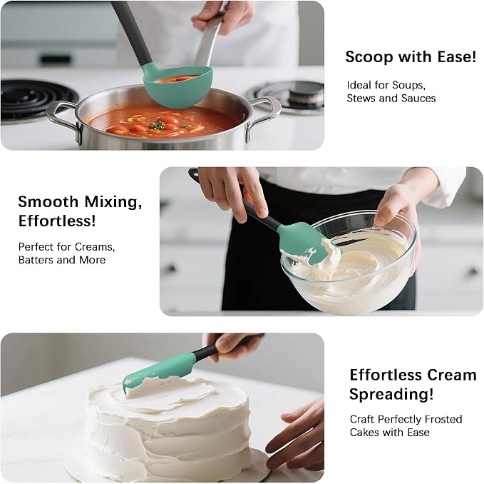 Coukre Silicone Kitchen Cooking Utensils Set - Image 4