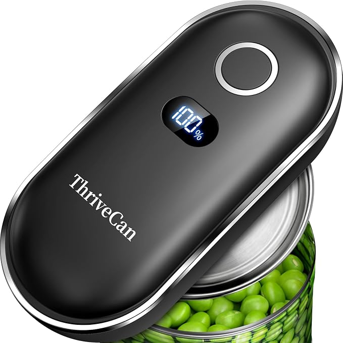 Rechargeable Electric Can Opener, Automatic One Touch Hands Free, Smooth Edge by ThriveCan