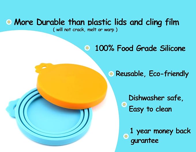 Comtim Pet Food Can Cover Silicone Can Lids - Image 4