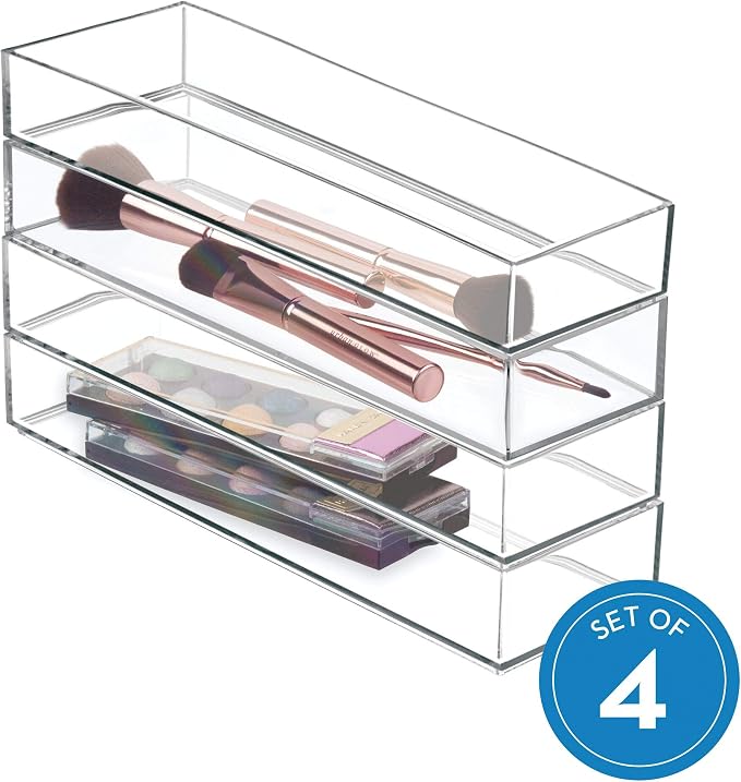 iDesign Clarity Drawer, Kitchen and Bathroom Organization Silverware, Large-Set - Image 5