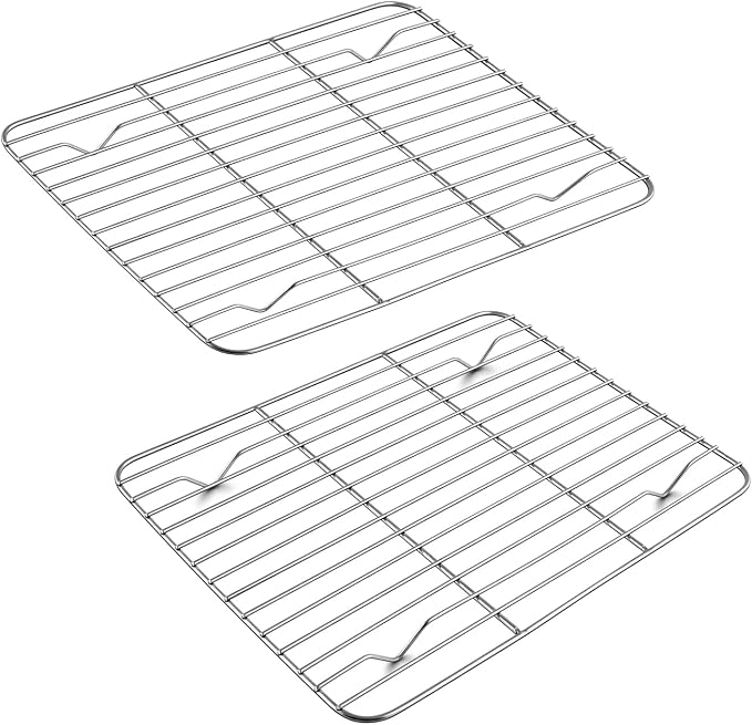 TeamFar Cooling Rack, 9.75” x 7.5” Stainless Steel Wire Baking Rack by TeamFar