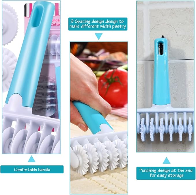 Pastry Dough Lattice Cutter Wheel Roller Fondant Ribbon Cutter - Image 6