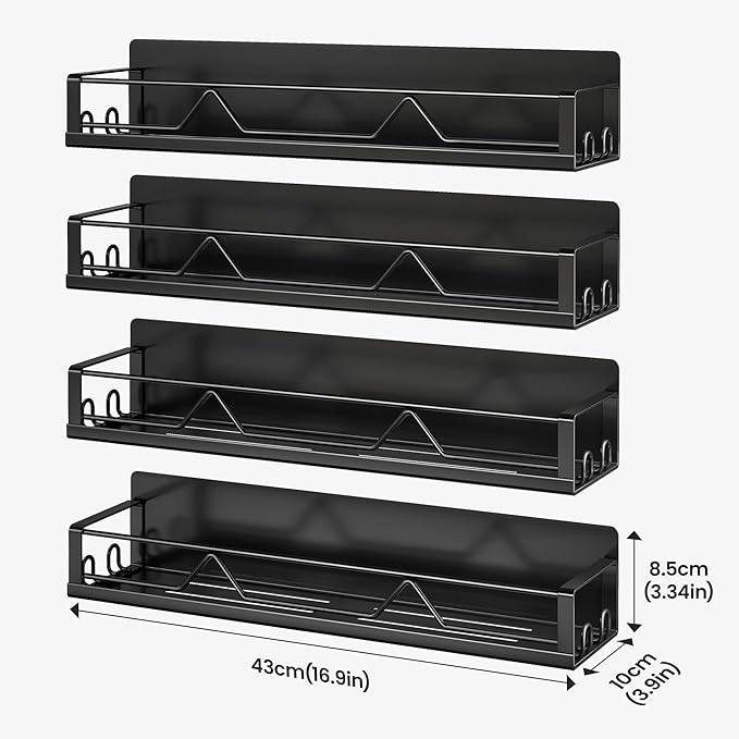 Mystozer 16.9 Inch Wide Large Capacity Magnetic Spice Rack - Image 7