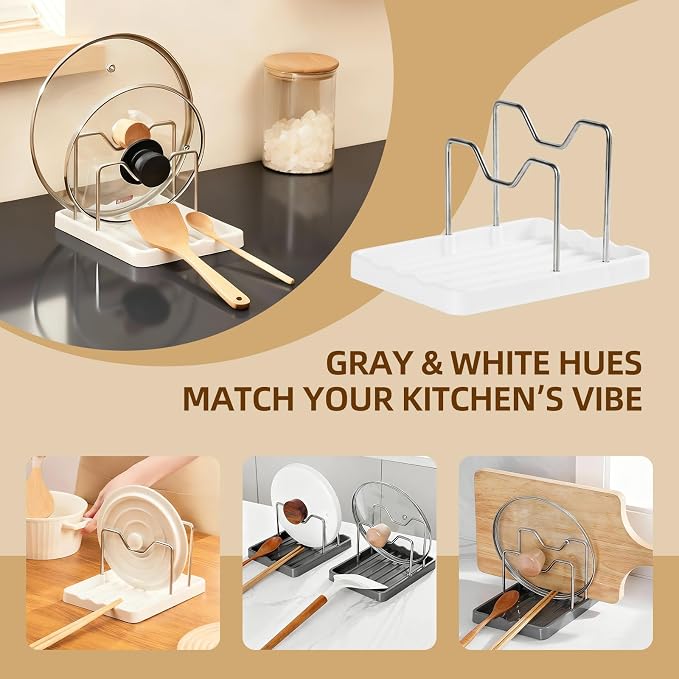 2 in 1 Pot Lid Holder & Spoon Rest - Image 6