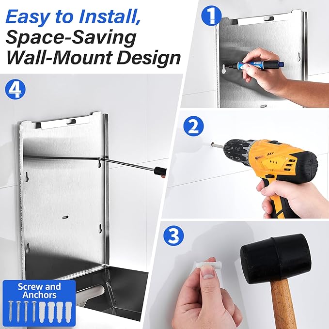Commercial Paper Towel Dispenser Wall Mount, Stainless Steel C-Fold Multifold - Image 4