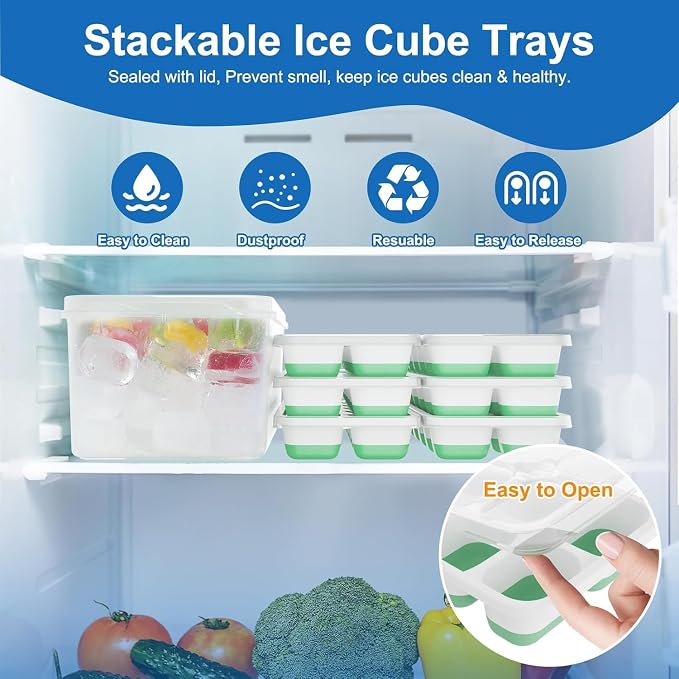 Ice Cube Tray, Ice Cube Trays for Freezer 5 Pack - Image 2