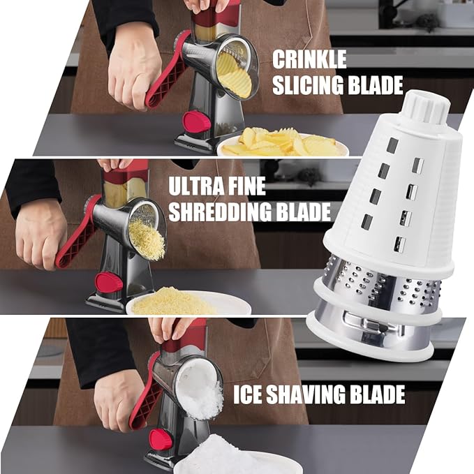 KEOUKE Rotary Cheese Grater Pro 6 in 1 - Image 2