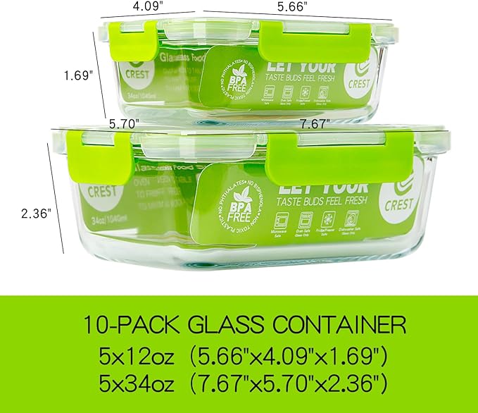 C CREST Glass Containers for Food Storage - Image 2
