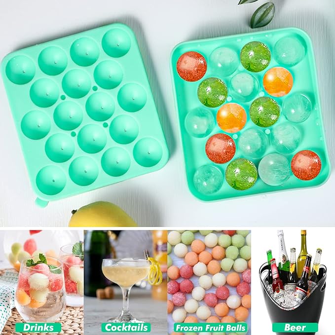 Webake 2 Pack Sphere Ice Cube Trays - Image 6