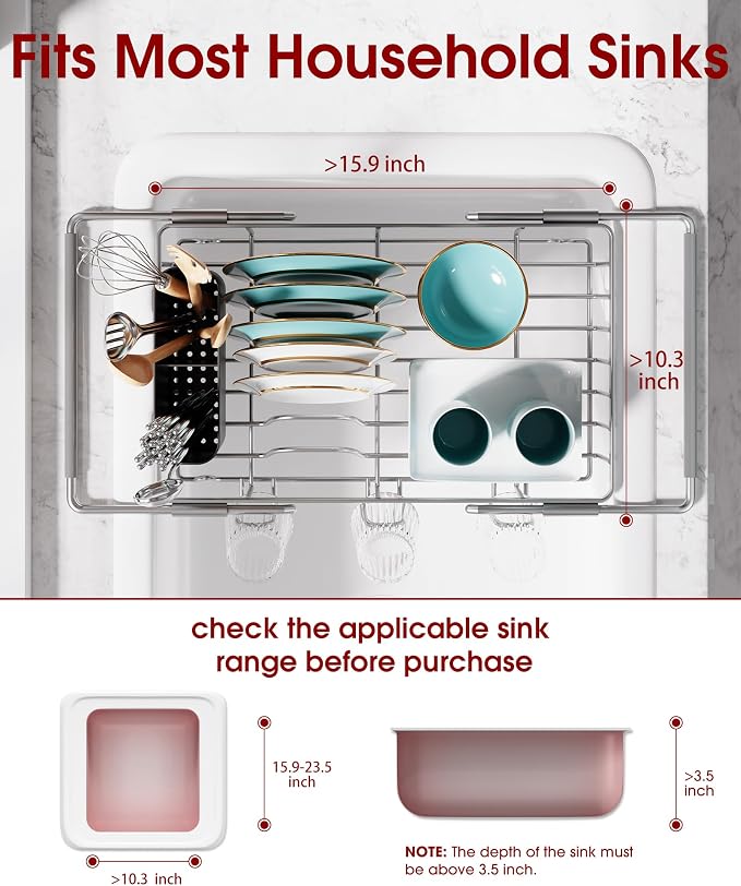 Sakugi Dish Drying Rack in Sink - Image 2