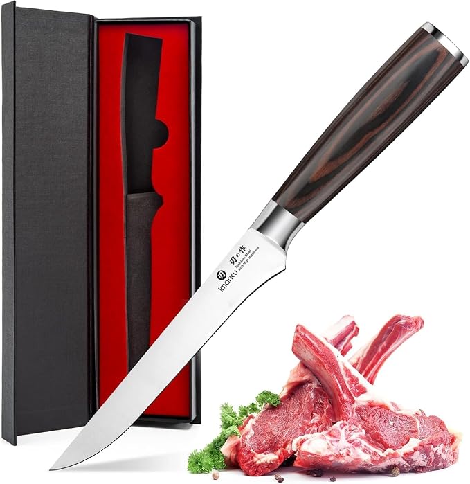 imarku Fillet Knife, German High Carbon Boning Knife, 6-Inch Stainless Steel by imarku