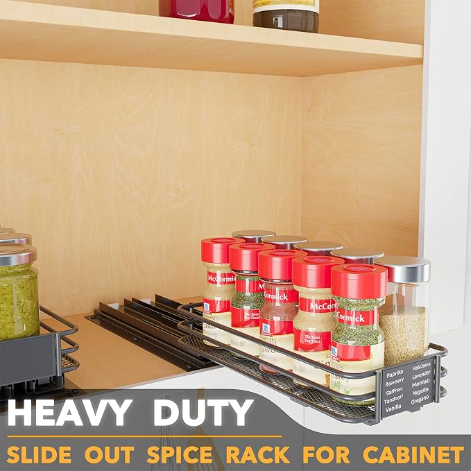 SpaceAid Pull Out Spice Rack Organizer - Image 2