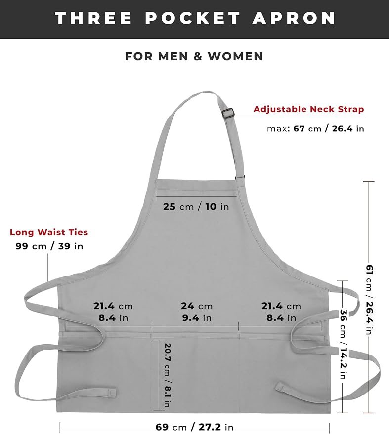 Chef Works Unisex Three Pocket Apron - Image 6