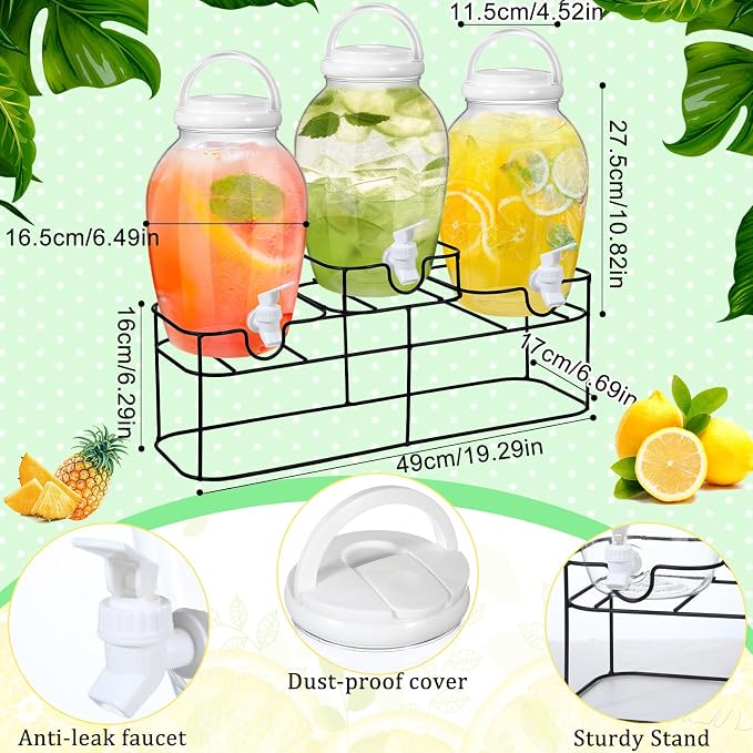 Tanlade 3 Pcs Plastic Drink Dispenser - Image 3