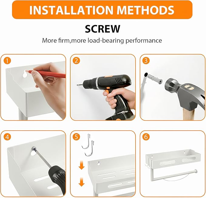Paper Towel Holder Wall Mount for Kitchen, Paper Towel Holder - Image 6