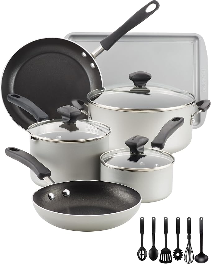 Farberware Cookstart DiamondMax Nonstick Cookware/Pots and Pans Set, Dishwasher - Image 2