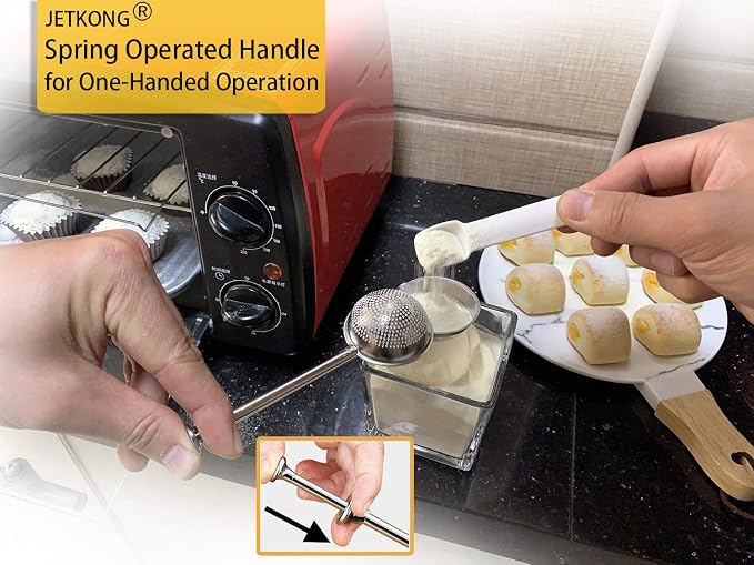 JETKONG Baker's Dusting Wand for Sugar, Flour and Spices, Stainless Steel - Image 4