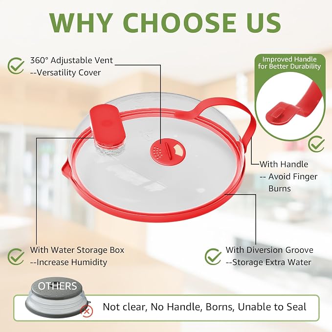 Microwave Splatter Cover with Water Steamer - Image 8