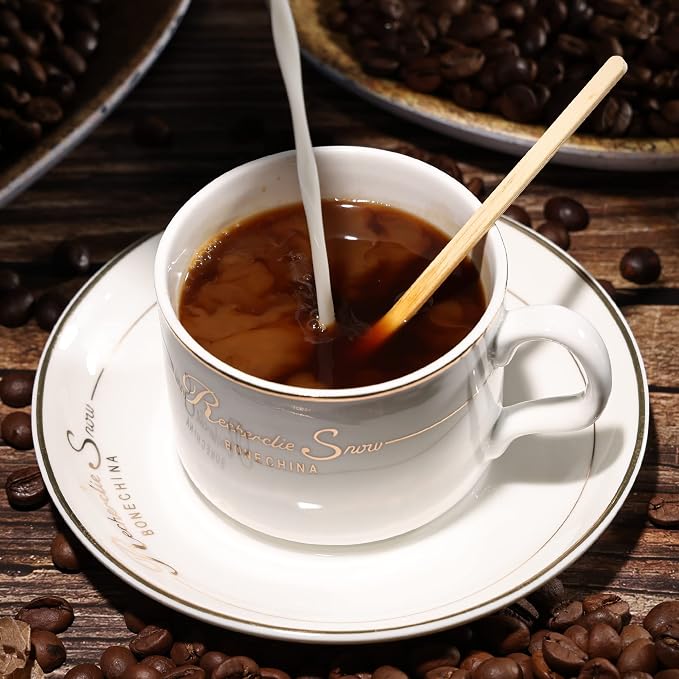 500pcs Bamboo Coffee Stirrers Individually Wrapped, 5.5 Inch Disposable Wood - Image 6