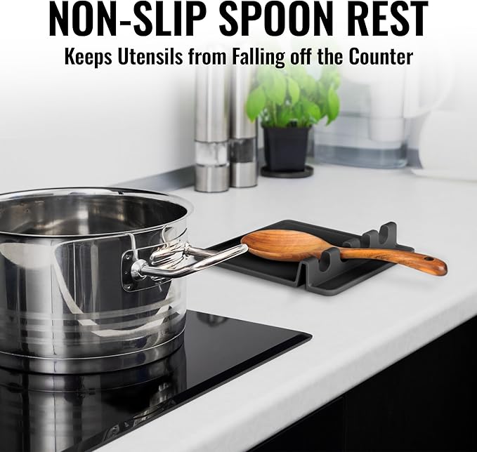 Zulay Kitchen Extra Large Silicone Utensil Rest - Image 4