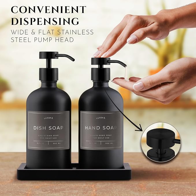 Glass Soap Dispenser Set of 2 - Image 4