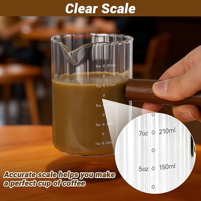 Espresso Measuring Cup 9 Oz, Espresso Glass Cups - Image 3